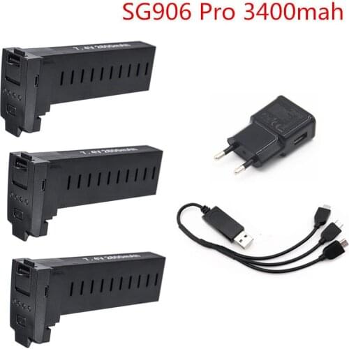 Original Battery For SG906 Pro 7.4V 2800mAh 3400mAh RC Drone Battery Lipo Battery Accessories SG906 pro Battery With Charger