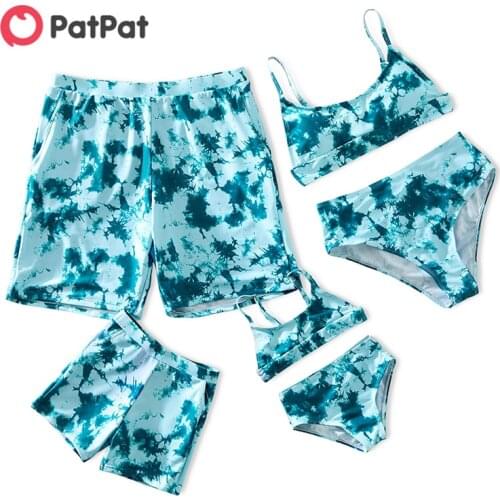 PatPat 2021 New Summer Tie dye Series Family Matching Swimsuits