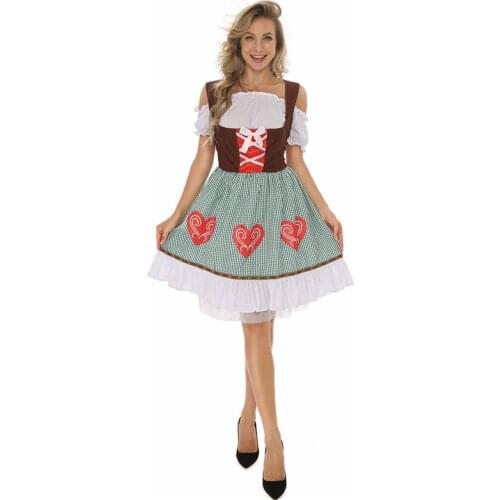 Sexy Adult Women German Oktoberfest Beer Girl Dirndl Dress Bavaria Party Beer Wench Cosplay Costume