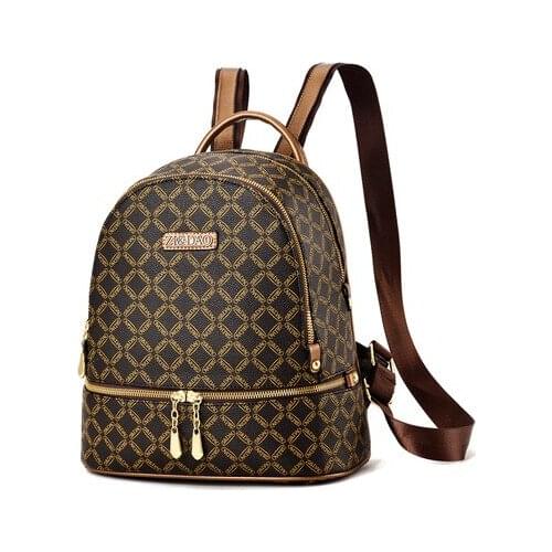 New Luxury Womens Backpack High-quality Leather Backpack Fashion All-match Casual Travel Retro Large-capacity Female Bag