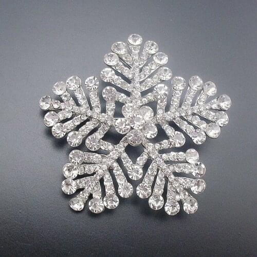 TANGTANG Brooch Pin For Men Women Large Pretty Bouquet Snowflake Flower Brooch Pin Sparkly Rhinestone Crystal,Item: BH7532-C