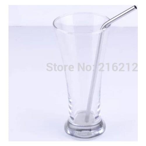 Durable Stainless Steel Drinking Straw Straws Metal for Bar Family kitchen two type of straight and excurved