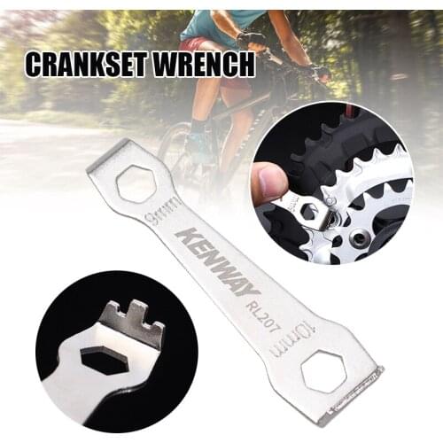 Bike Chainring Nut Spanner 9/10mm Bicycle Chainring Crank Fixed Peg Wrench Bike Accessories for Road Mountain Bike SAL99