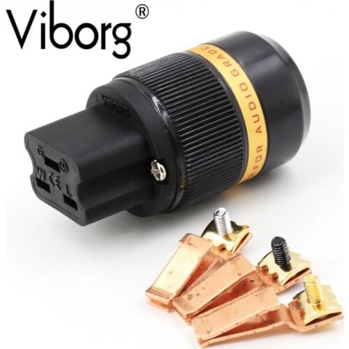 Viborg VF520 99.99% Pure Copper 20A IEC Connector HIFI AC 20A Female Plug