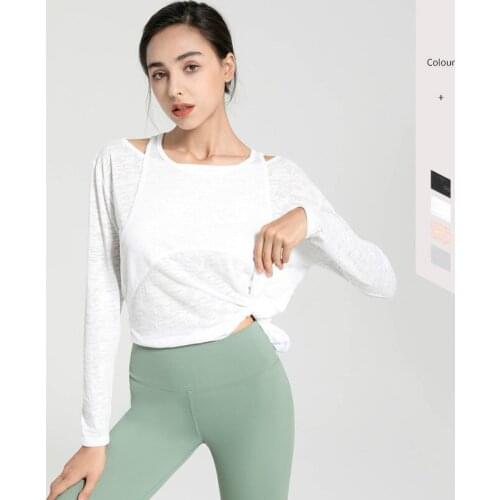 MINDYGOO High Quality Custom Logo Factory Loose Fitting Blazer Large Size Quick Long Sleeved Slim Running Yoga Suit