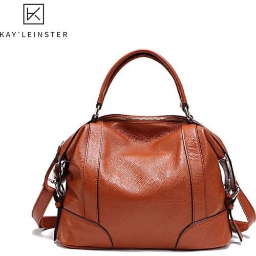 WomenS Bags 2020 Autumn Winter New Leather High Capacity WomenS Layer Cowhide Noble Bag Ladies Single Shoulder Messenger Bag