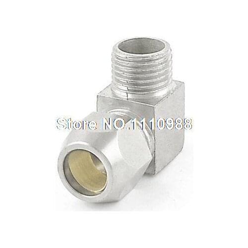 1/4" PT Threaded L Shaped Quick Coupler Connector for 10mm Air Hose Tube