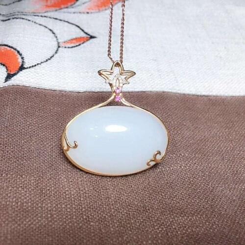 18k gold and Tian Baiyu pendanth29