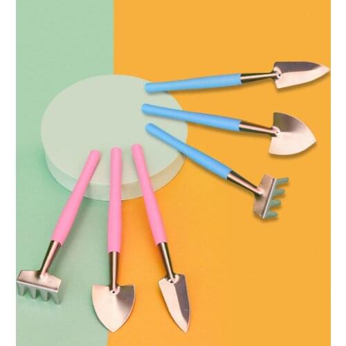 3Pcs Mini Garden Tools Planting Set Multifunction Portable Stainless Steel Gardening Shovel Rake Planting Tools Set