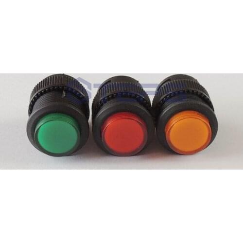 Free shipping 3pcs/lot Small-scale round button switch self-locking power button switch 1NO R16-503A 16mm