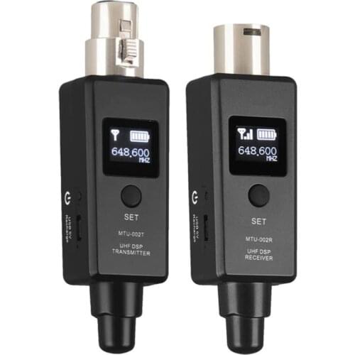 Wireless Microphone Transmission System Specially Designed for Dynamic Microphone Mode Switch with Built in Battery