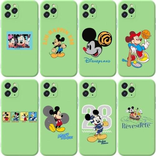 Disney nice Anime Phone Case cover For iphone 12 Pro Max 11 8 7 6 S XR PLUS X XS SE 2020 mini cell shell Mint Green