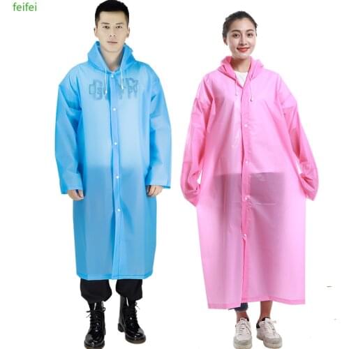 Colored Adult Raincoat Transparent Hooded Waterproof Poncho Rain Coat Impermeable Bicycle Chubasqueros Waterproof Coat YY50RC