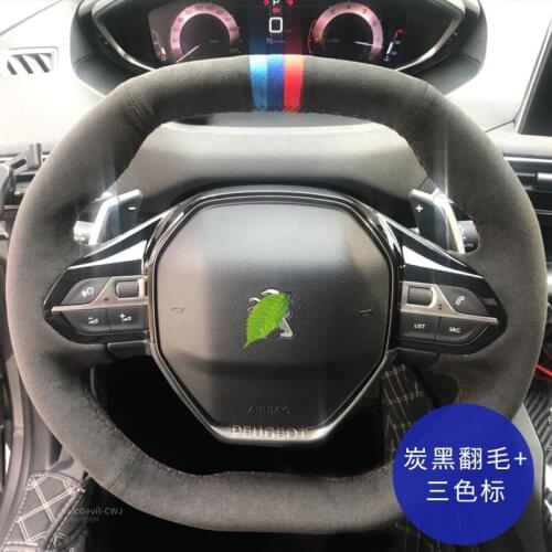 DIY Hand-Stitched Car Car Steering Wheel Cover For Peugeot 408 508 307 3008 5008 308 Grip Auto Parts Interior Accessories