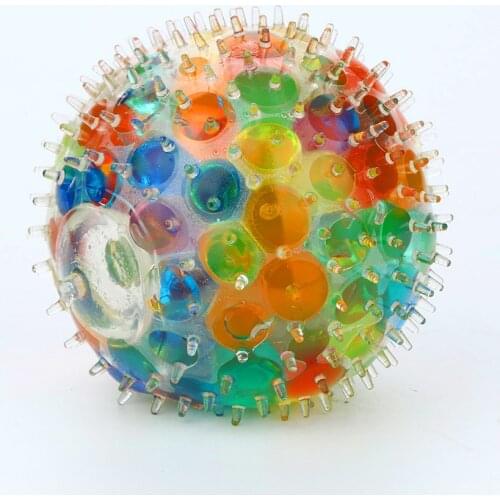 Spongy Rainbow Ball Puffer Toy Squeezable Pressure Toy Stress Relief Ball Happy Sensory Toys Simple Dimple Fidget Toy Spinners