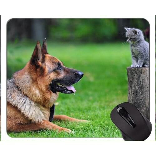 Mouse Pad with Stitched Edge,Funny Kitten cute Non-Slip Rubber Base Mousepad