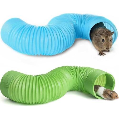 Plastic Tunnels Toy For Small Animal Hamster Creative Pet Hamsters Guinea Pig Play Exercise Tunnel Toy Squirrels Rats Tube Toys