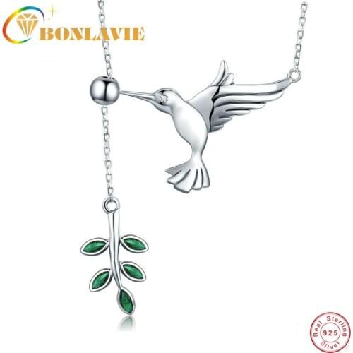 BONLAVIE Accessory Hummingbird Greeting S925 Sterling Silver Fashion Fashion Womens Necklace