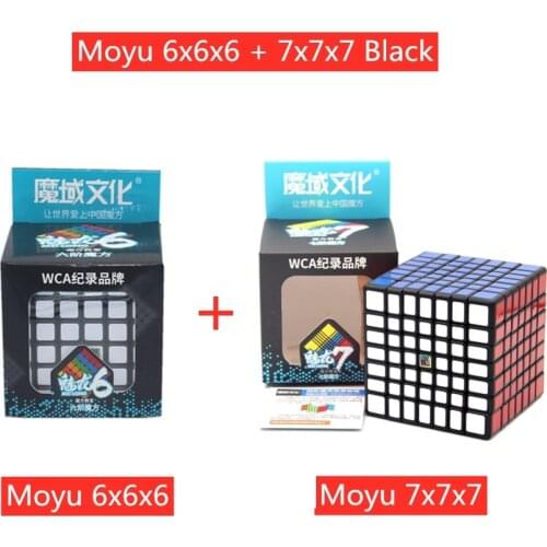 Moyu cubes 2in1 6x6 + 7x7 2pcs/Set Moyu 7X7 Magic Cube Puzzle Speed cube 6x6x6 Puzzle Cubo magico Professional Educational Toys