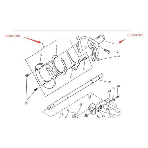 Shuttle race set # HH509F7101+ HH505F8001 for HIGHLEAD GA1398