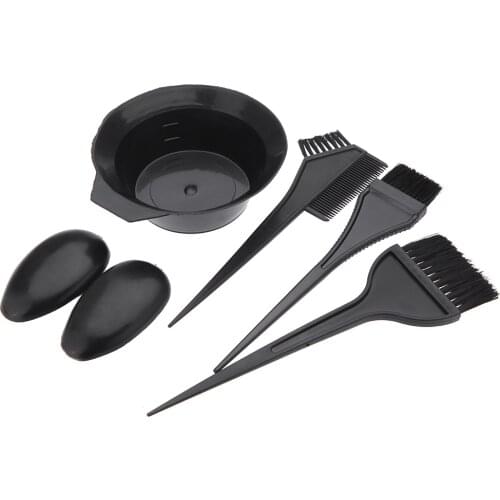 5Pcs Hairdressing Tools Set Professional Brushes Bowl Combo Salon Hair Color Dye Tint Tool Set Kit Styling Tools for Home Salon