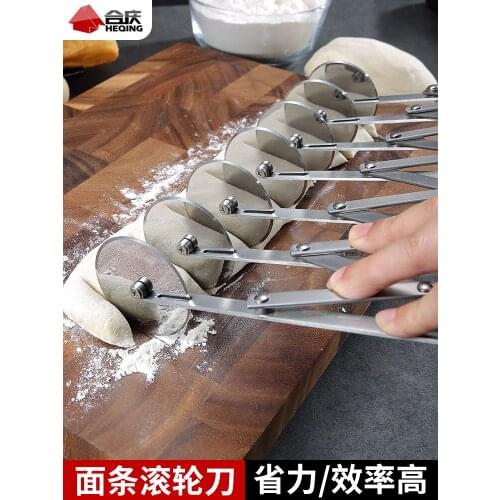 Stainless steel slicer knife artifact non stick manual adjustable size commercial pizza roller cutter divider kitchen tool