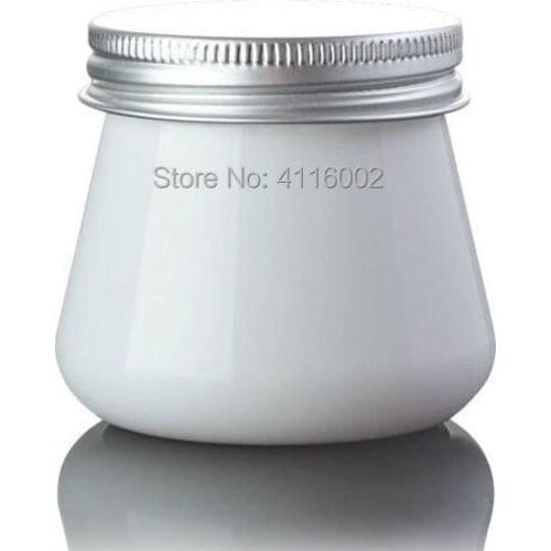 100pcs 80g Adorable PET Plastic Jar 80ml White Color Cosmetic Packaging Cream Jar With Aluminum Cap