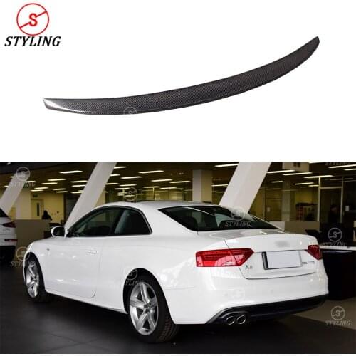 A5 Coupe Carbon Fiber Spoiler S5 Style For Audi 2010 2011 2012 2013 2014 2015 2016 A5 Rear Bumper Spoiler trunk wing styling