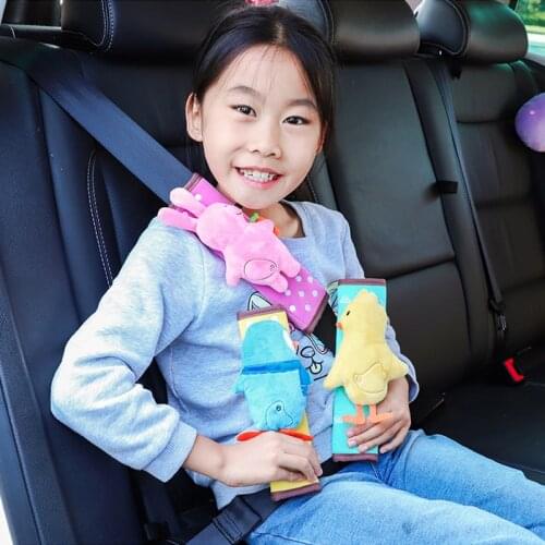 Cartoon Car Seat Belt Cover Cute Animal Universal Car Seat Belt Shoulder Strap Pad Cushion Cover Car Safety Interior Accessories