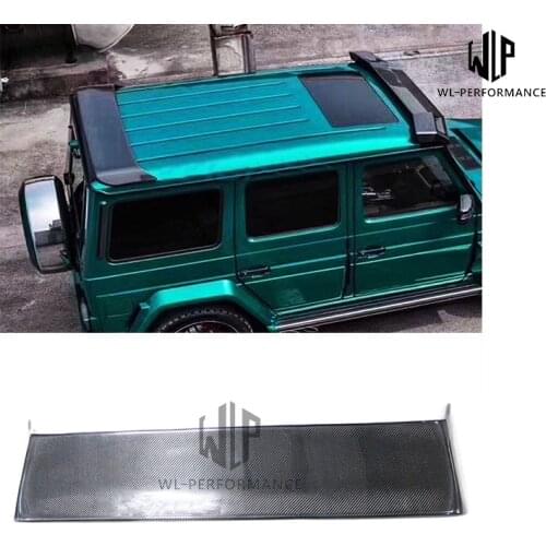 W463 Carbon Fiber Rear Spoiler Roof Wings Car Styling For Mercedes-Benz G Class G500 G55 G65 AMG Style 2011-2015