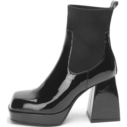 NEMAONE Drop ship Brand women boots pointed toe wedges shoes autumn winter boots short ladies Western mid-calf boots for women