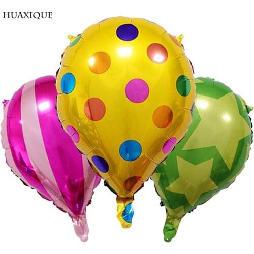 1pc 63X45cm Hot Air Balloon Aluminum Balloons Donut Birthday Party Wedding Valentines Day decor Globos Helium Foil Balloons
