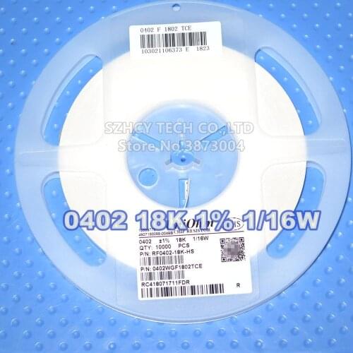 10000pcs 0402 18K 1% 1/16W RF0402-18K-HS Chip Resistor
