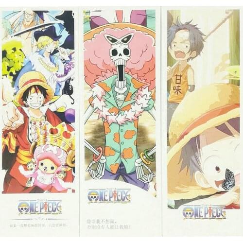 36 Pcs/Set Anime luffy Paper Bookmark Stationery Bookmarks Book Holder Message Card Gift Stationery