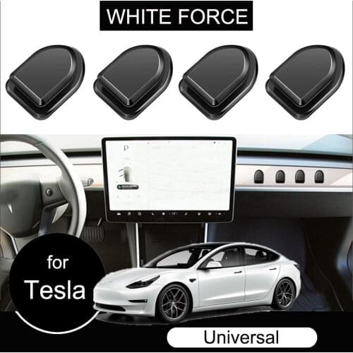 For Tesla Model 3 2021 4PCS Organizer Storage Hook for USB Cable Headphone Key Storage Self Adhesive Wall Hook Hanger Clip Stuff