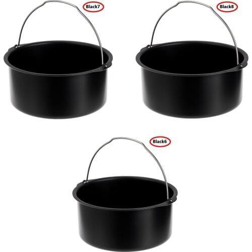 6/7/8'' Non Stick Cake Mold Baking Tray Pan Stainless Steel Air Fryer Accessories Round Roasting Basket Bakeware Mould Cookwear