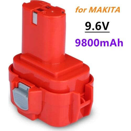 100% New 9.6V 9.8Ah Power Tools Battery for MAKITA 9120 9122 9133 9134 9135 9135A 6222D 6260D L10 193977-7 638344-4-2 9120 9122
