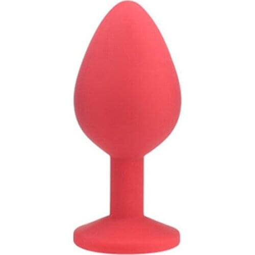 Medium Size Anal Sex Toys For Women & Men Red Erotic Butt Plugs + Crystal Jewelry Adult Booty Beads Anus Products Anal Tube Tool