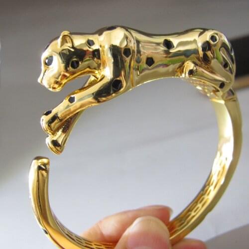 Black spot Leopard bracelet Animal Panther Cuff Bangle for Men or Women Jewelry 2020 Wholesale Drop shipping