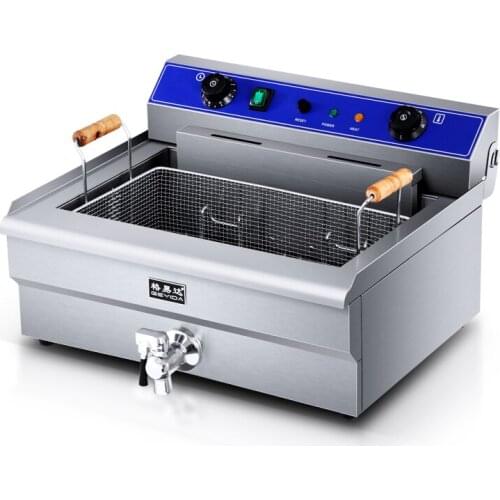 Electric Deep Fryer 30L single-cylinder deep-fried dough stick electric Food fryer Grill Fried Fish Chicken Meat Potato Chips