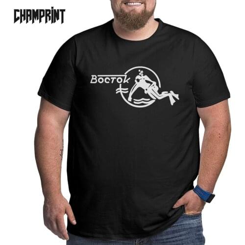 Mens T-Shirts Vostok Scuba Dude Fun 100% Cotton Big Tall Tee Shirt Short Sleeve T Shirt Crew Neck Tops Plus Size Big Size