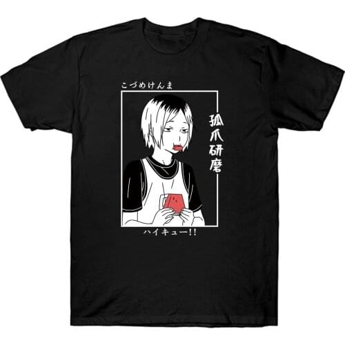 Haikyuu Shirts Anime Nekoma Tee Tops Kenma Kozume Short Sleeved Men Women Summer Tshirt Harajuku Shirt Tops Unisex