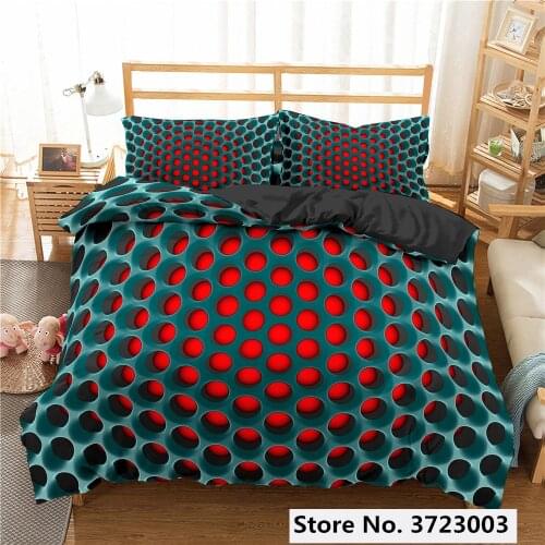 3D Honeycomb Bedding Set Duvet Covers Bed Comforter Pillowcase 3pcs Twin Queen King Size Bedroom Set Sheet