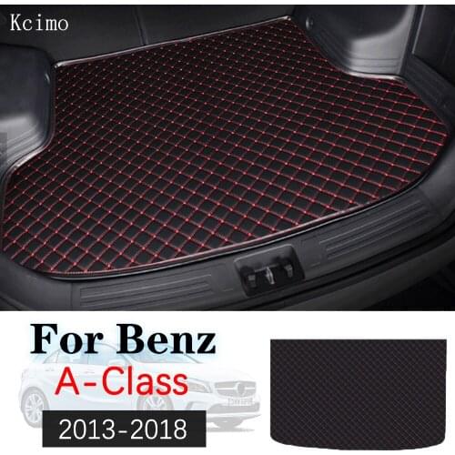 Leather Car Trunk Mat Benz Carpet Tail Cargo Liner For Mercedes Benz A Class 2013-2018 Trunk Boot Mat Rear W176 Liners Pad