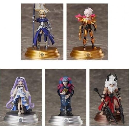 6pcs/set Fate Grand Order Duel Saber Lancer Ruler Archer Caster Collection Figures Model Toys Xmas gift model T30