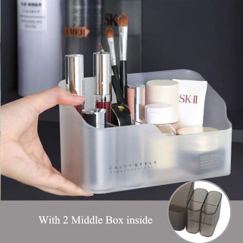 Multifunction Desktop Storage Box Plastic Makeup Organizer Box Jewelry Container Office Pencil Holder Brushes Mask Lipsticks Box