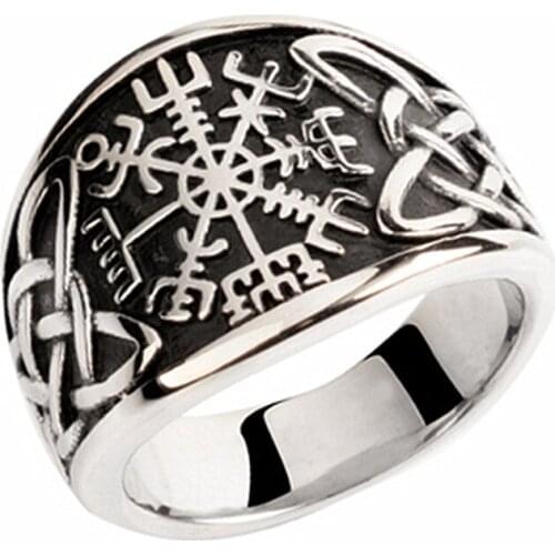 Vintage Nordic Viking Mens Ring Domineering Hip Hop Personality Ring