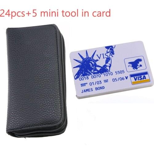 24pcs Titanium Goso Locksmith tool Set Practice with Mini Card Tools Training Kit for Locksmith Beginner