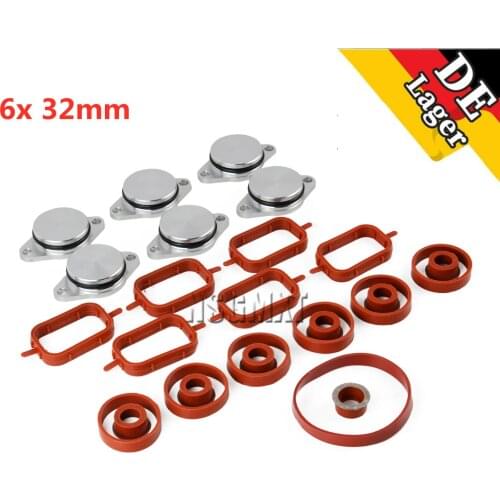 AP03 New Swirl Flaps Set for BMW 6x 32mm O-rings Seals Intake Manifold rep repair kit
