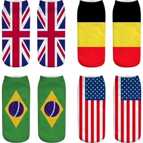 New 3D National Flag Printed Socks Printed Socks,man and women socks,a variety of styles can be selected,fashion cute lovely